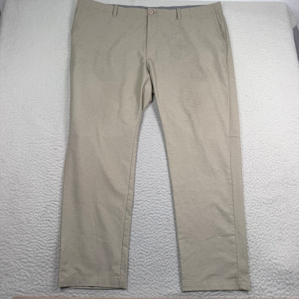 Tommy Bahama On Par IslandZone Flat-Front Pants 48x32 Khaki Casual Stretch Golf